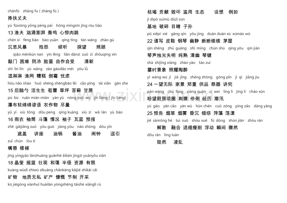 新部编版六年级上词语表带拼音.doc_第2页