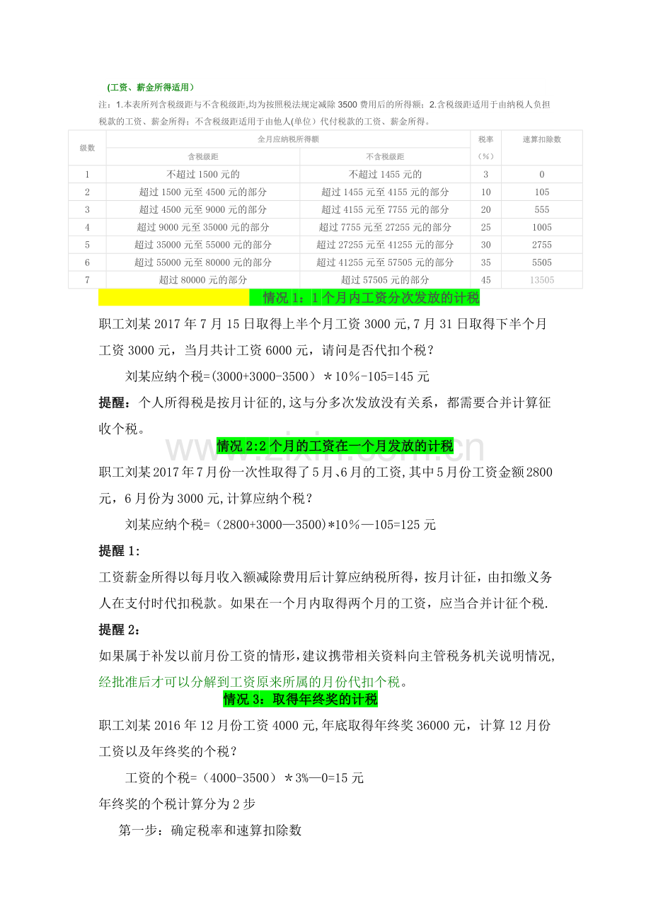 个人所得税的几种情况汇总.docx_第1页