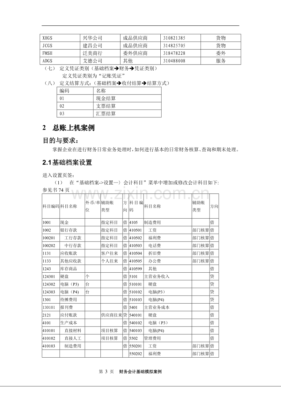 用友u8总账、报表、固定资产、薪资练习.doc_第3页