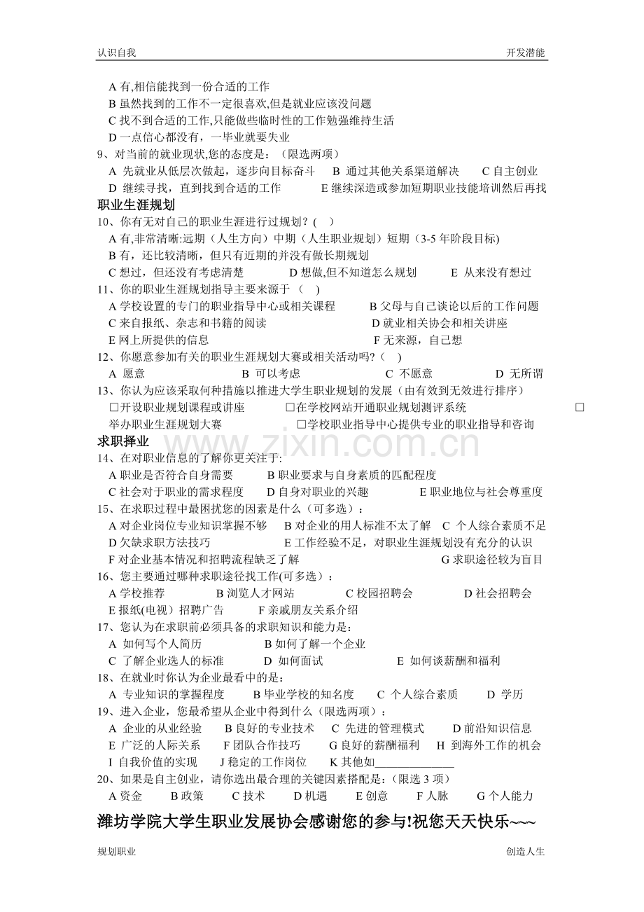 职业生涯规划调查问卷0531.doc_第2页