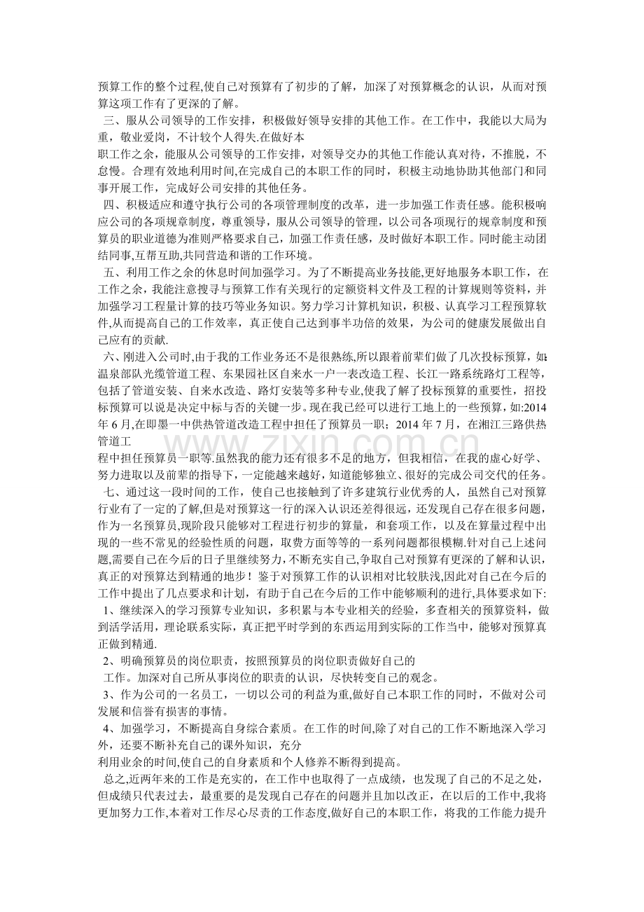 工程预算员个人工作总结.doc_第2页