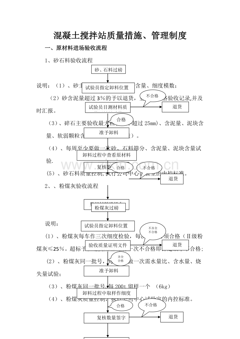 混凝土搅拌站质量措施、管理制度.doc_第1页