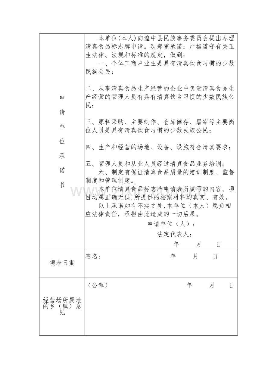 清真食品许可证申请表.doc_第2页