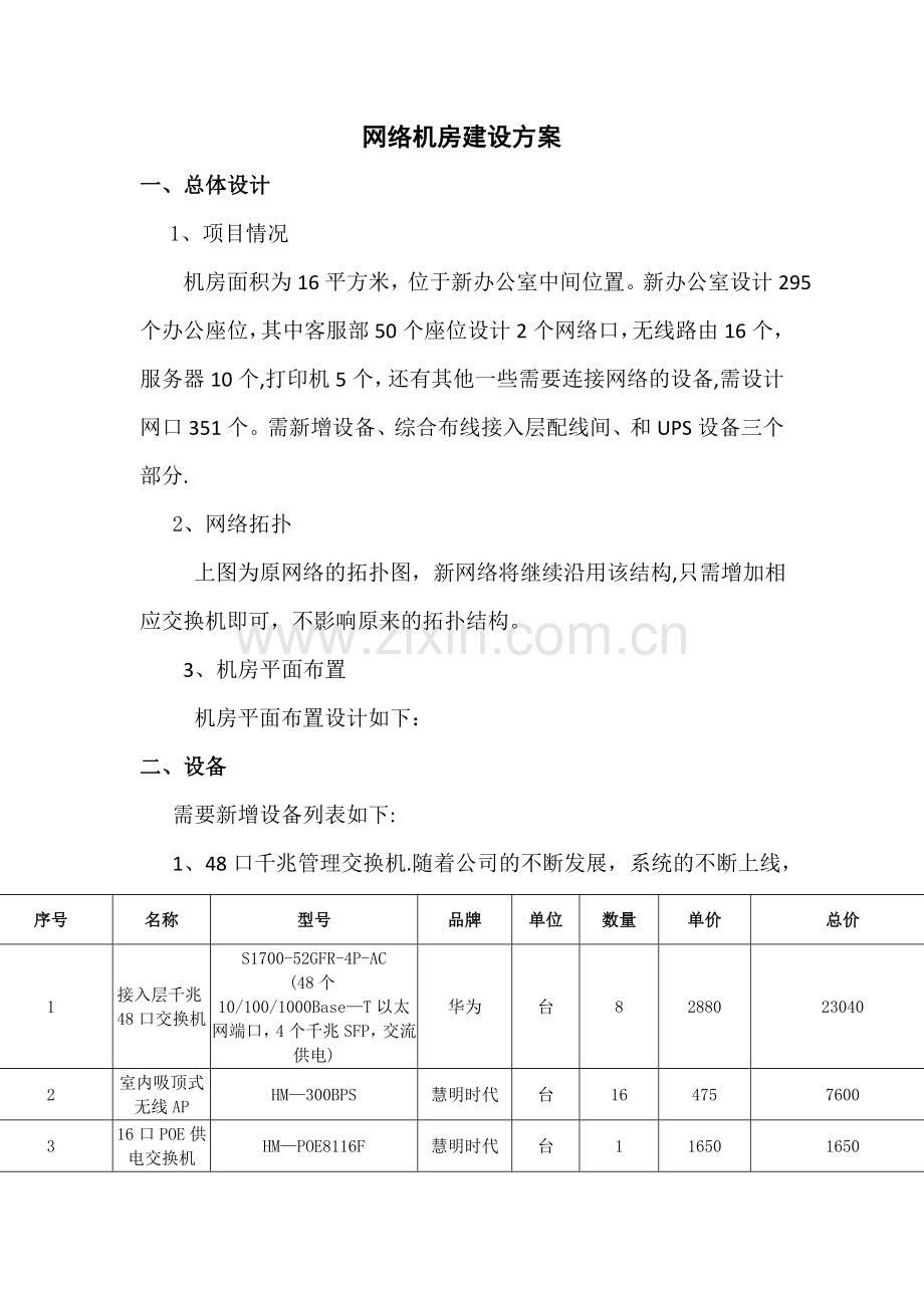 网络机房建设方案.doc_第1页