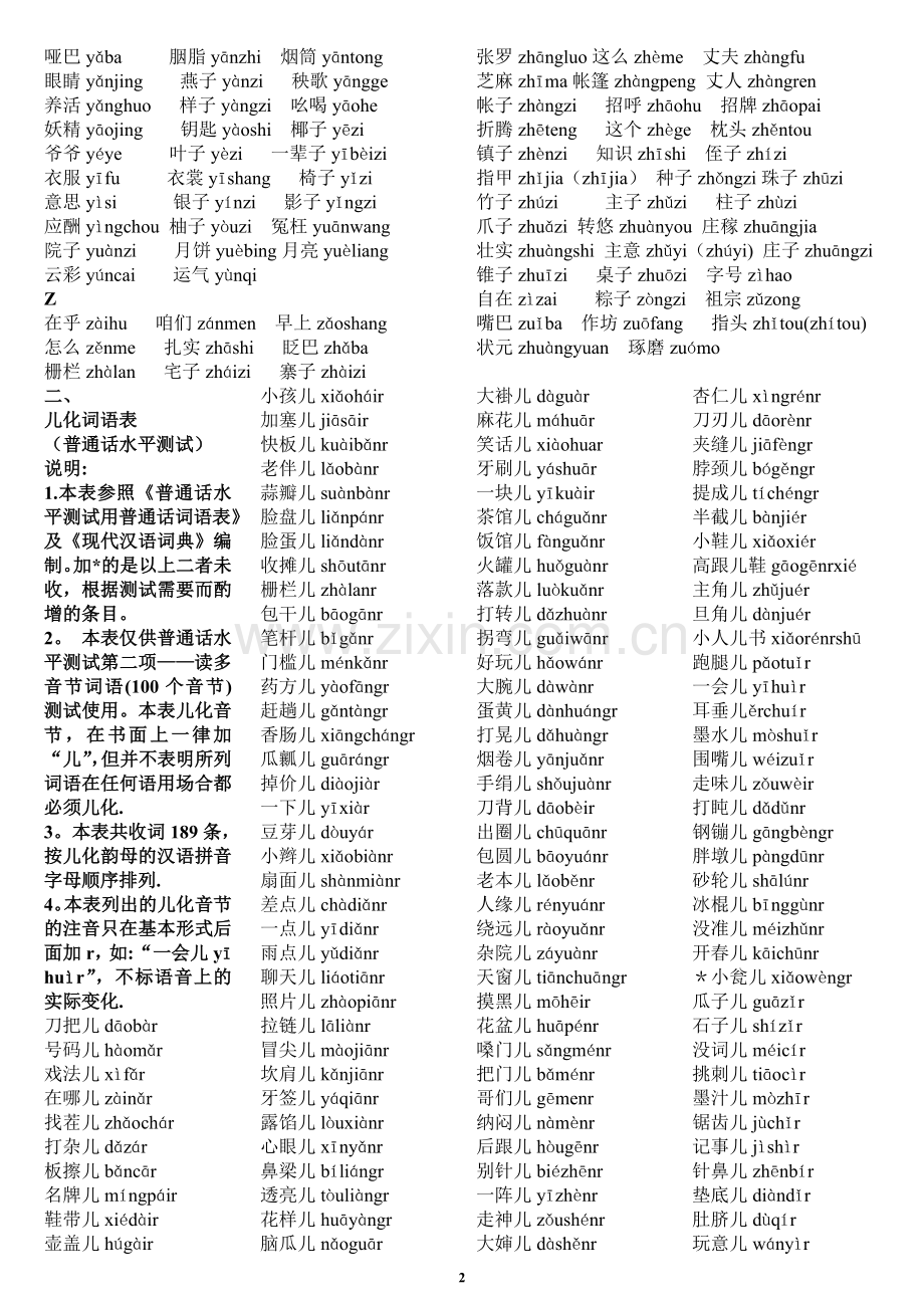 普通话水平测试用必读轻声词语表+儿化音表.doc_第3页