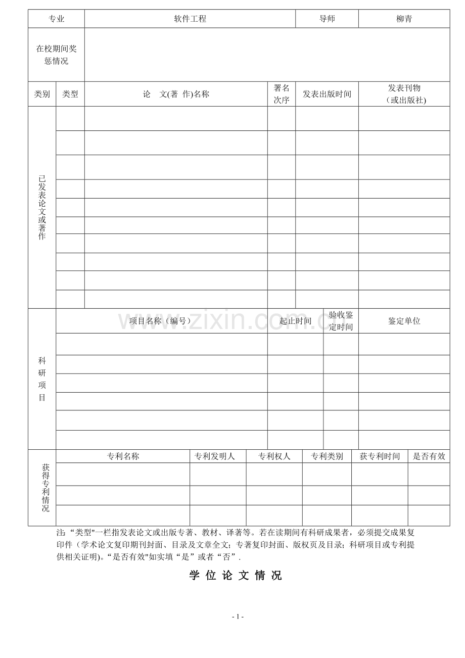 答辩申请表填写-模板.doc_第2页