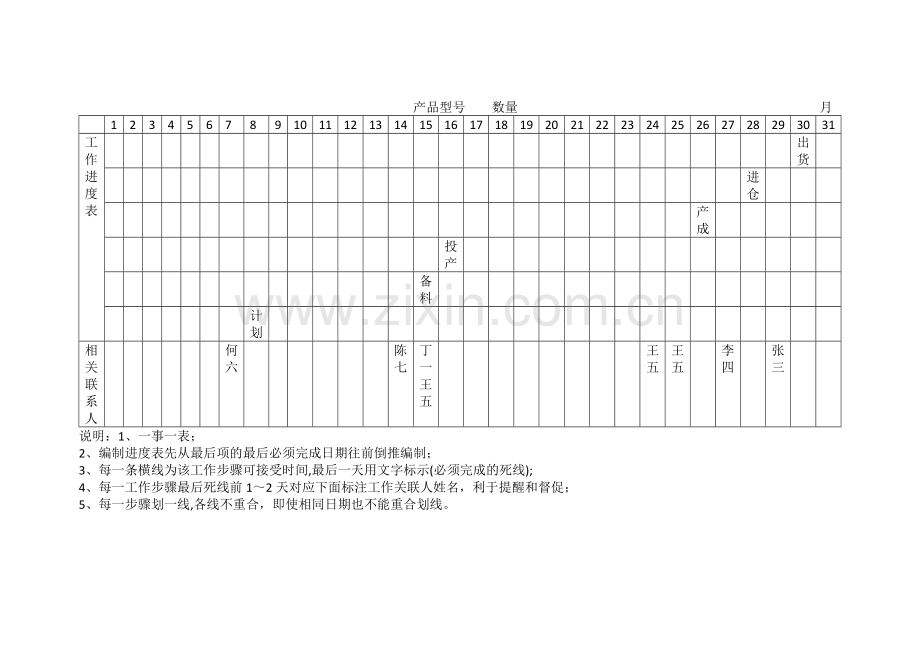 工作进度表(倒推法).docx_第1页