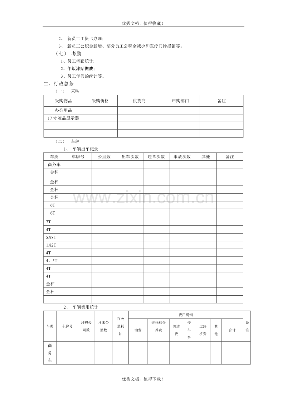 行政人事部月报范例.doc_第3页