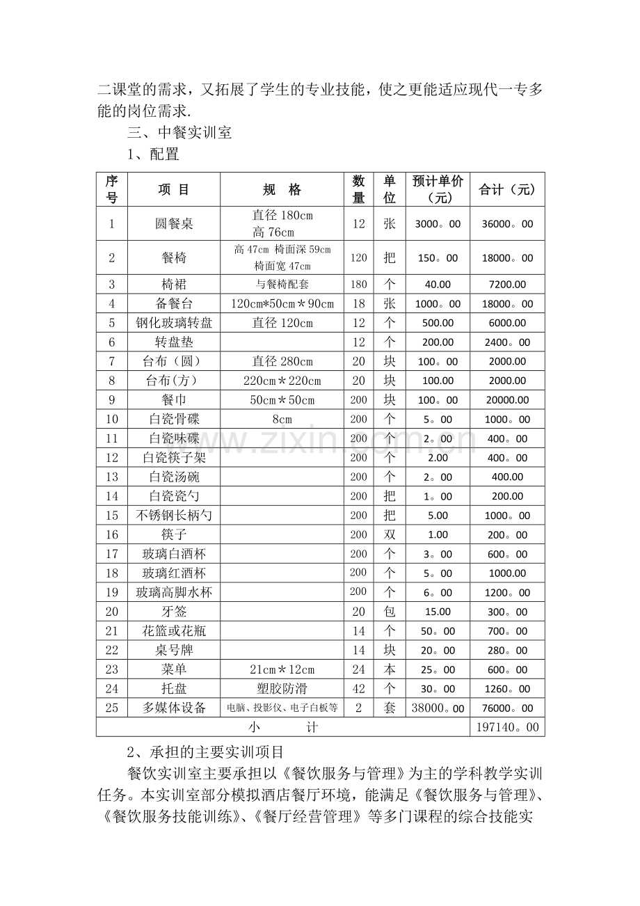 旅游服务与管理专业实训室建设方案.doc_第3页