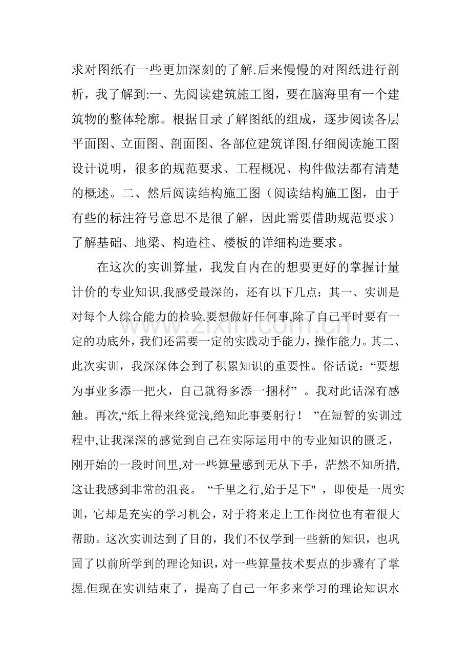 计量计价实训总结-工程计量计价实训总结.doc_第2页