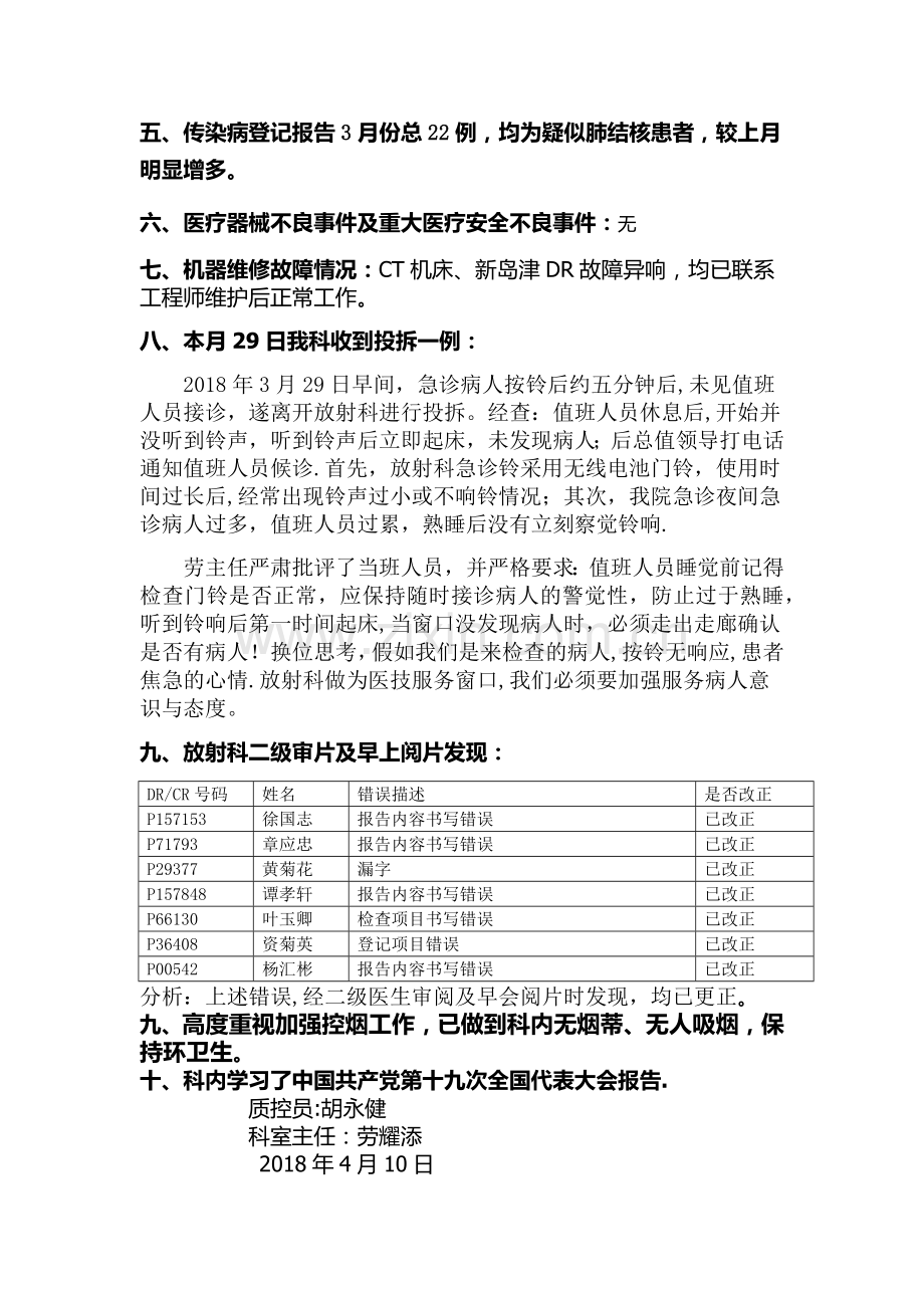 放射科2018-3月份质控总结.doc_第3页