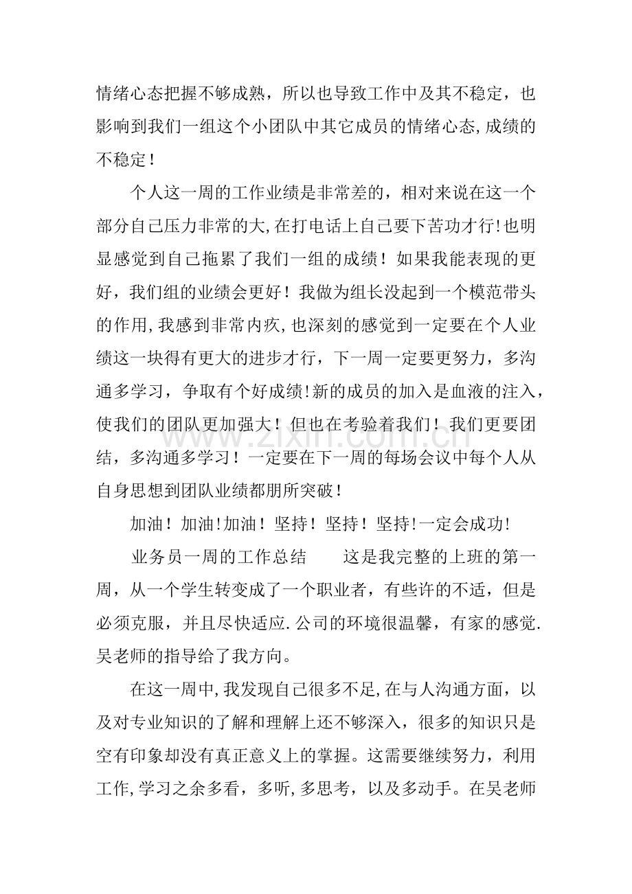 业务员一周的工作总结.docx_第3页