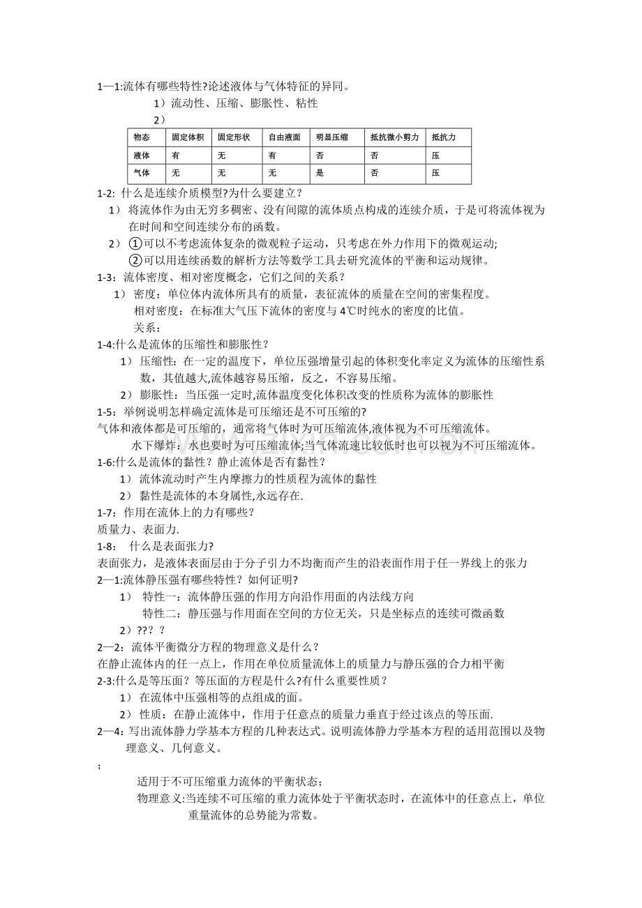 工程流体力学课后思考题-杜广生-.doc_第1页