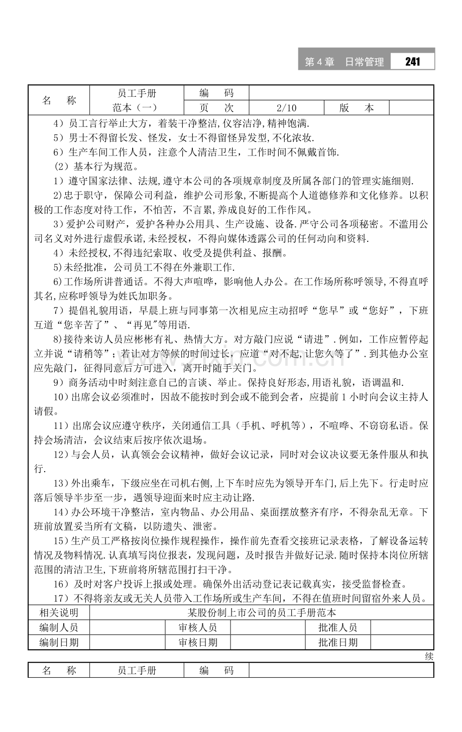 人力资源管理全案(MBA)--日常管理及相关表格.doc_第3页