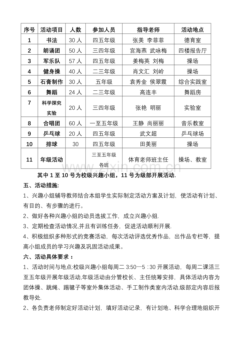 中心小学兴趣小组活动方案.doc_第2页