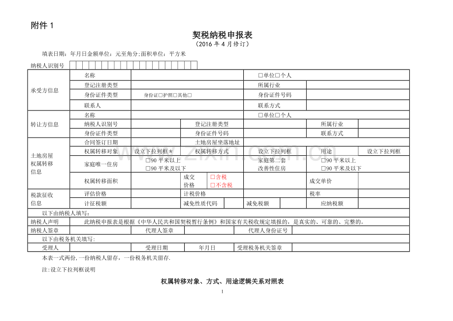 契税纳税申报表(空表).doc_第1页