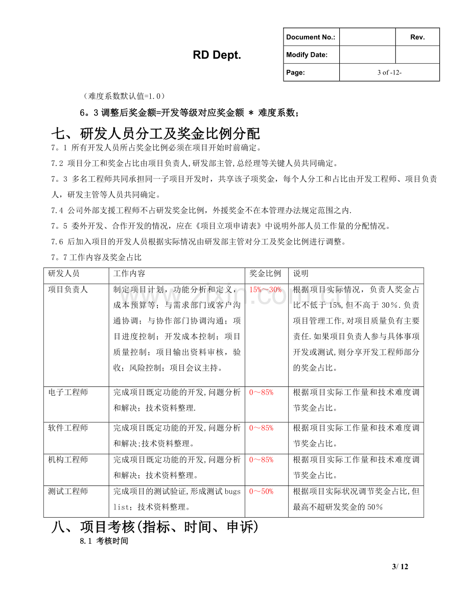 研发部项目奖金分配管理制度.docx_第3页