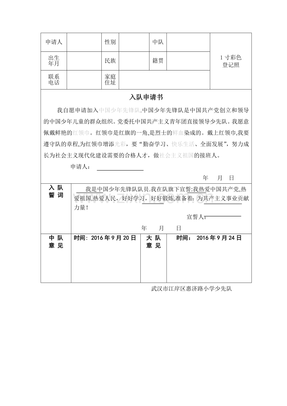 少先队员入队登记表39544.doc_第2页