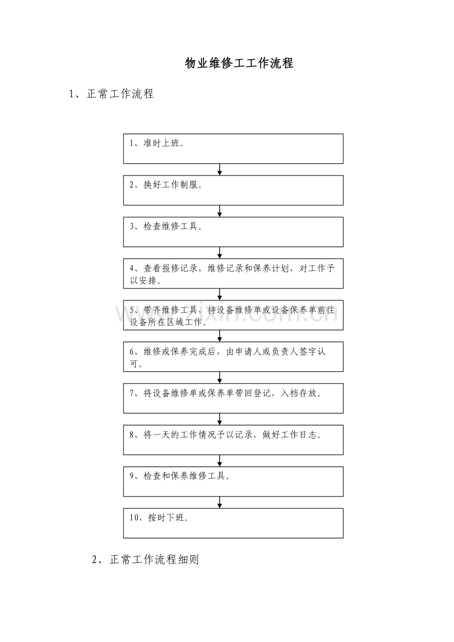 维修工工作流程.doc_第1页