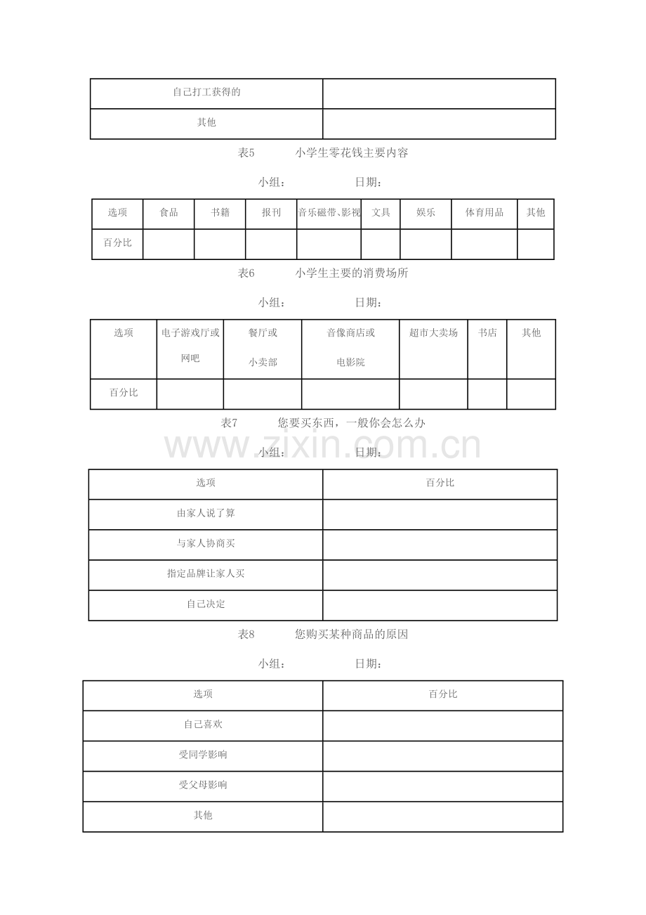 表1-------小学生月零花钱的表格.doc_第2页