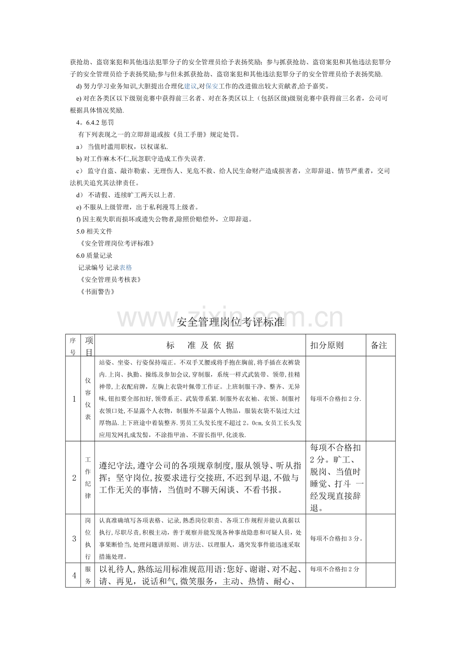 物业公司安全管理部考核控制规程.doc_第2页