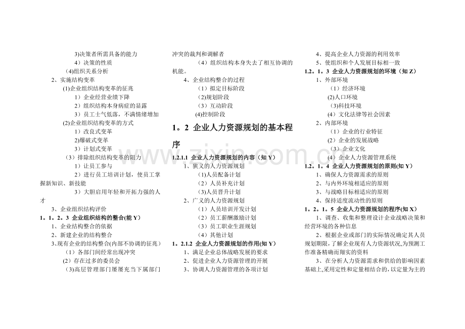 人力资源管理师(二级)培训教程记忆要点汇总.doc_第3页