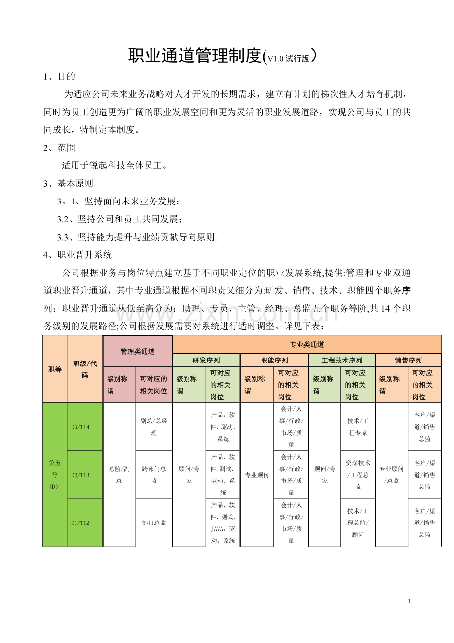 职级管理制度.doc_第1页