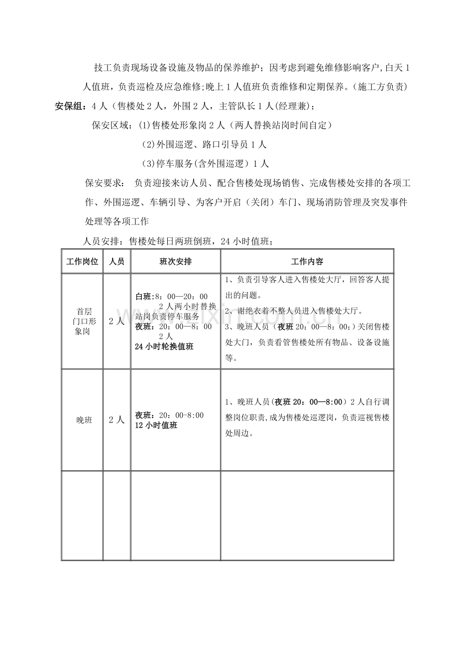 物业项目售楼处管理方案.doc_第2页