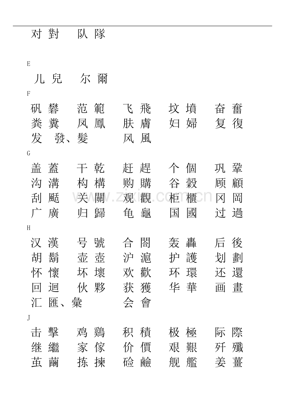 简体字和繁体字对照表大全.doc_第2页