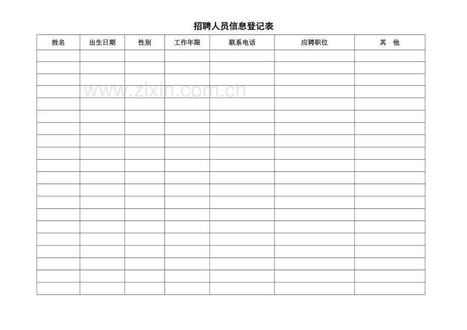 招聘人员信息登记表.doc_第2页