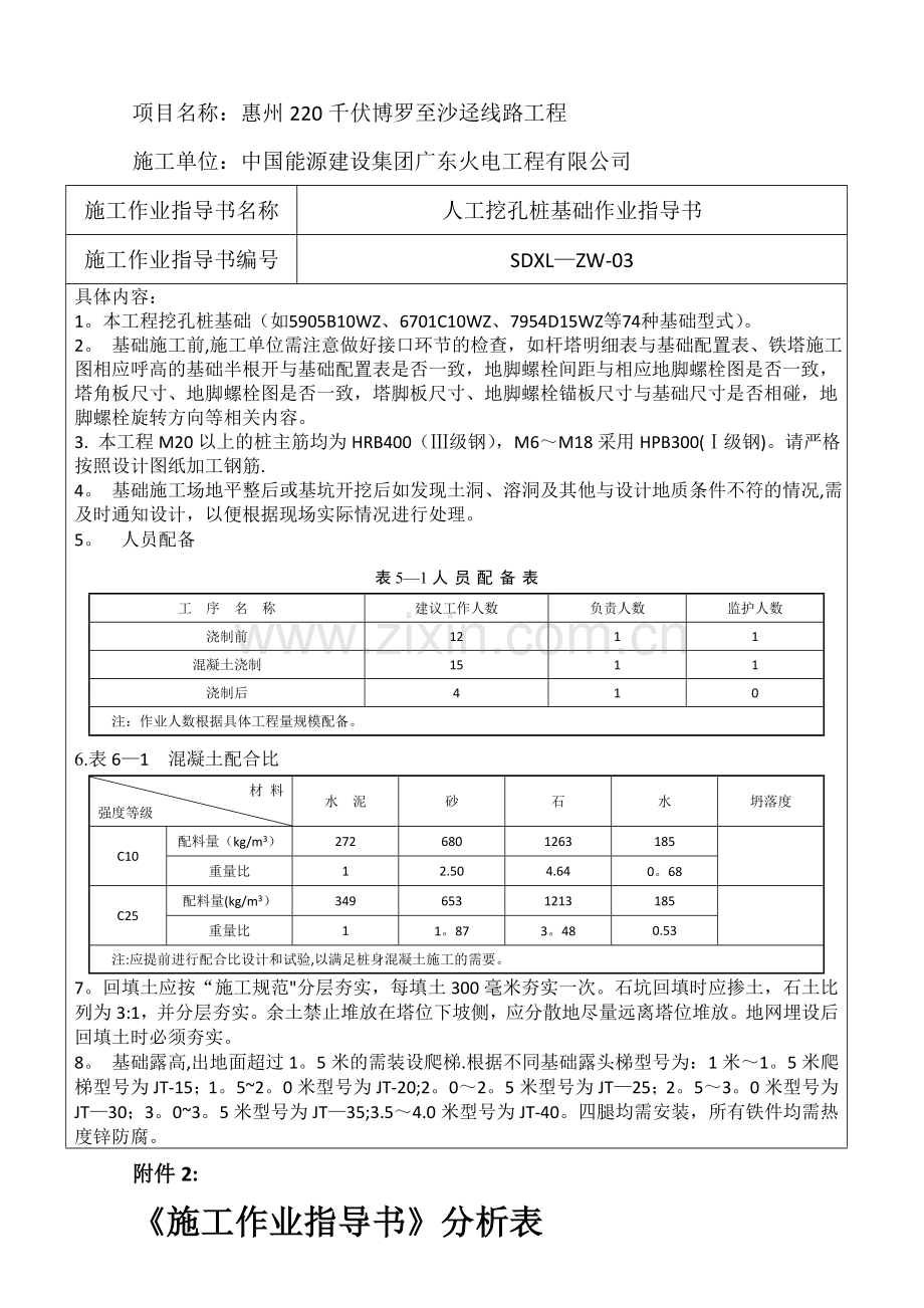 施工作业指导书设置表及分析表.doc_第2页