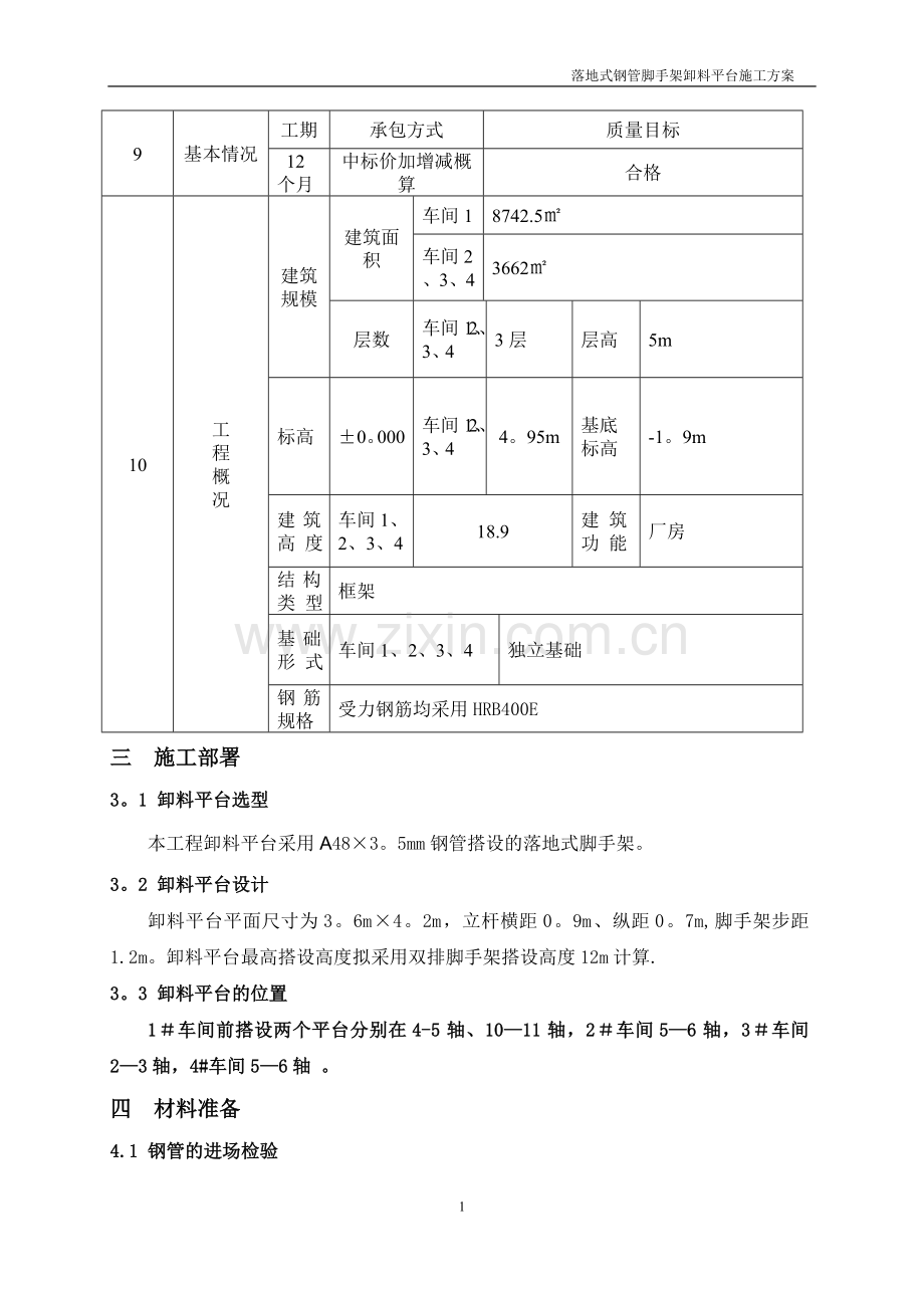 上海一芯生物技术有限公司厂房落地式钢管脚手架卸料平台施工方案.doc_第2页