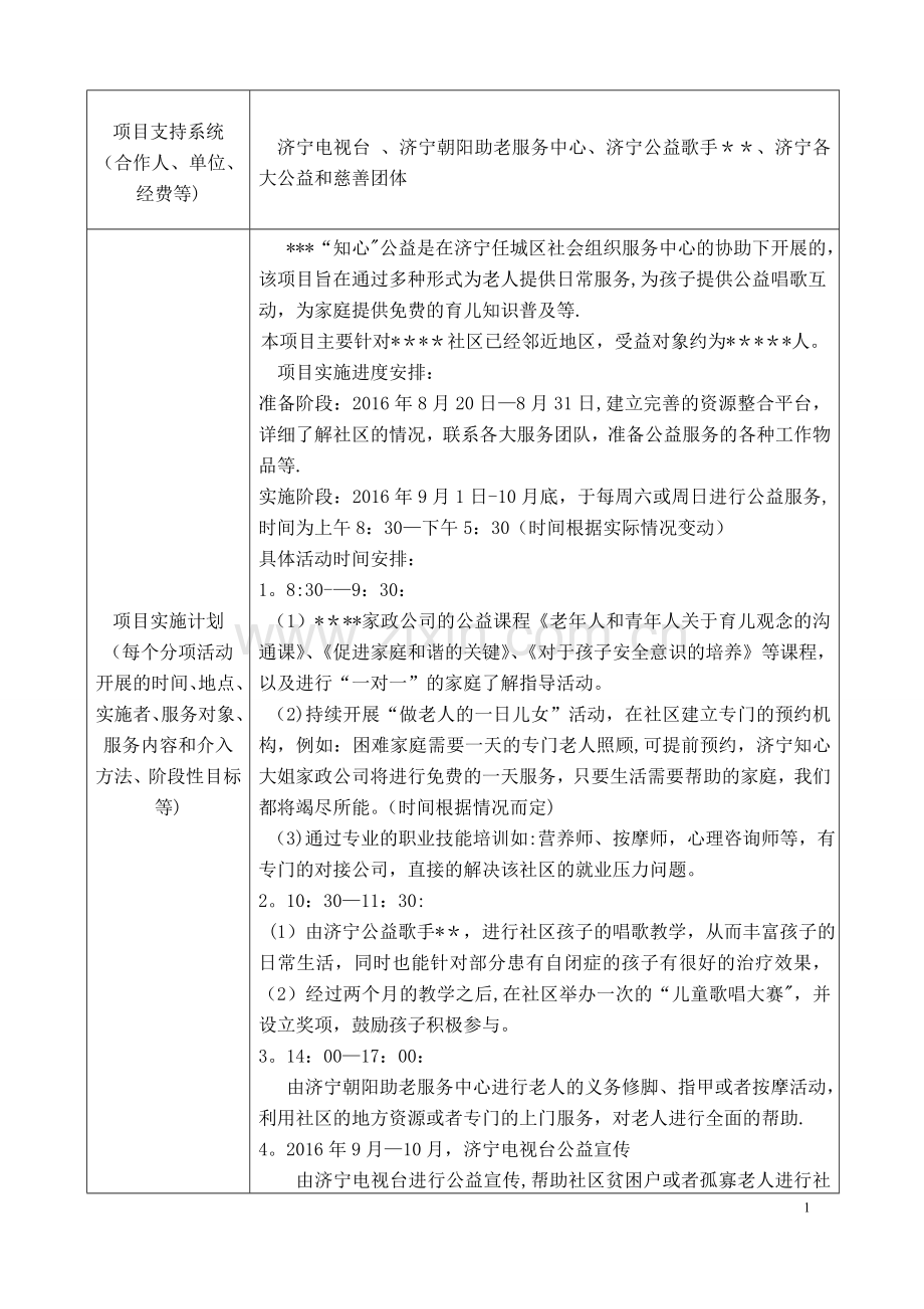 社会组织公益创投项目策划案申报表.doc_第2页