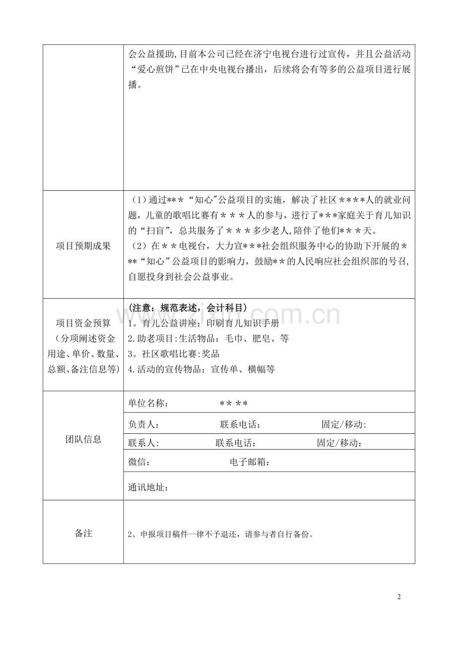 社会组织公益创投项目策划案申报表.doc_第3页