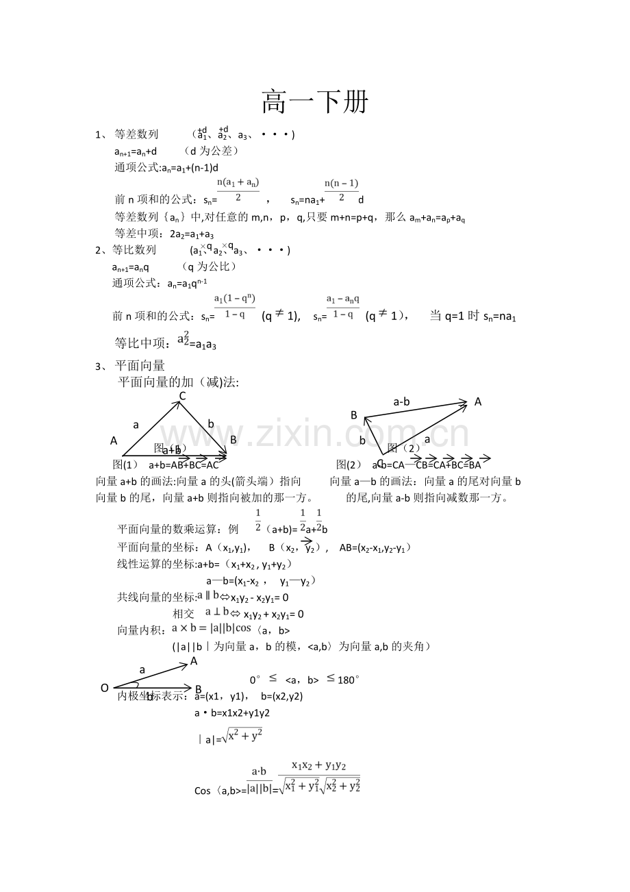 职业高中数学笔记总结.doc_第1页