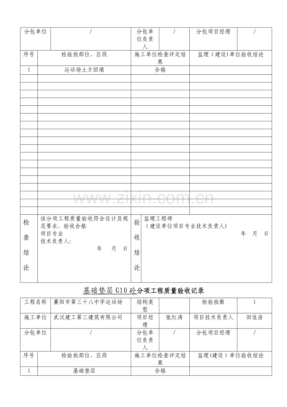 学校运动场分项工程验收记录.doc_第2页