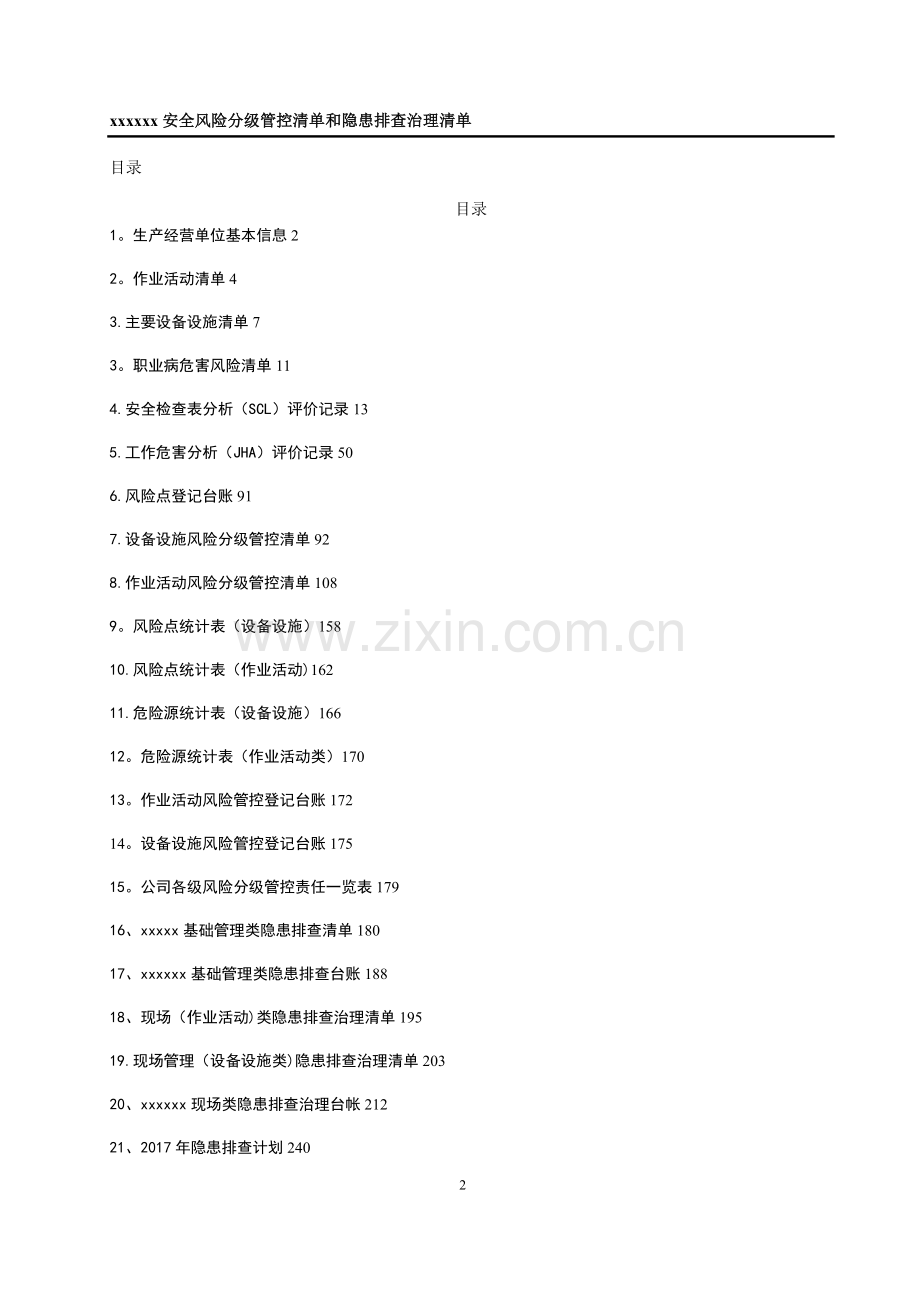 安全生产风险分级管控清单(全套)20180525.doc_第2页