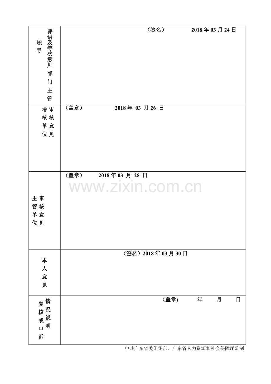 广东省事业单位工作人员年度考核登记表.doc_第2页