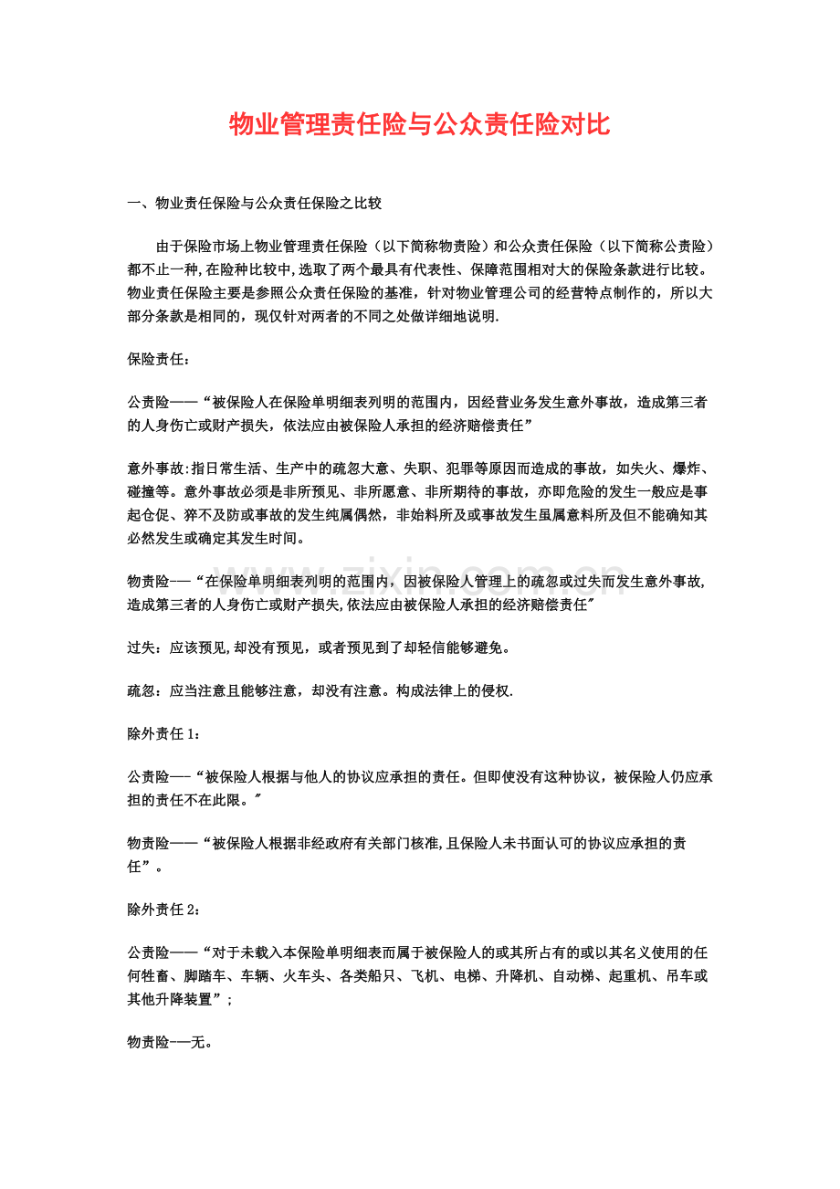 物业管理责任险与公众责任险对比).doc_第1页