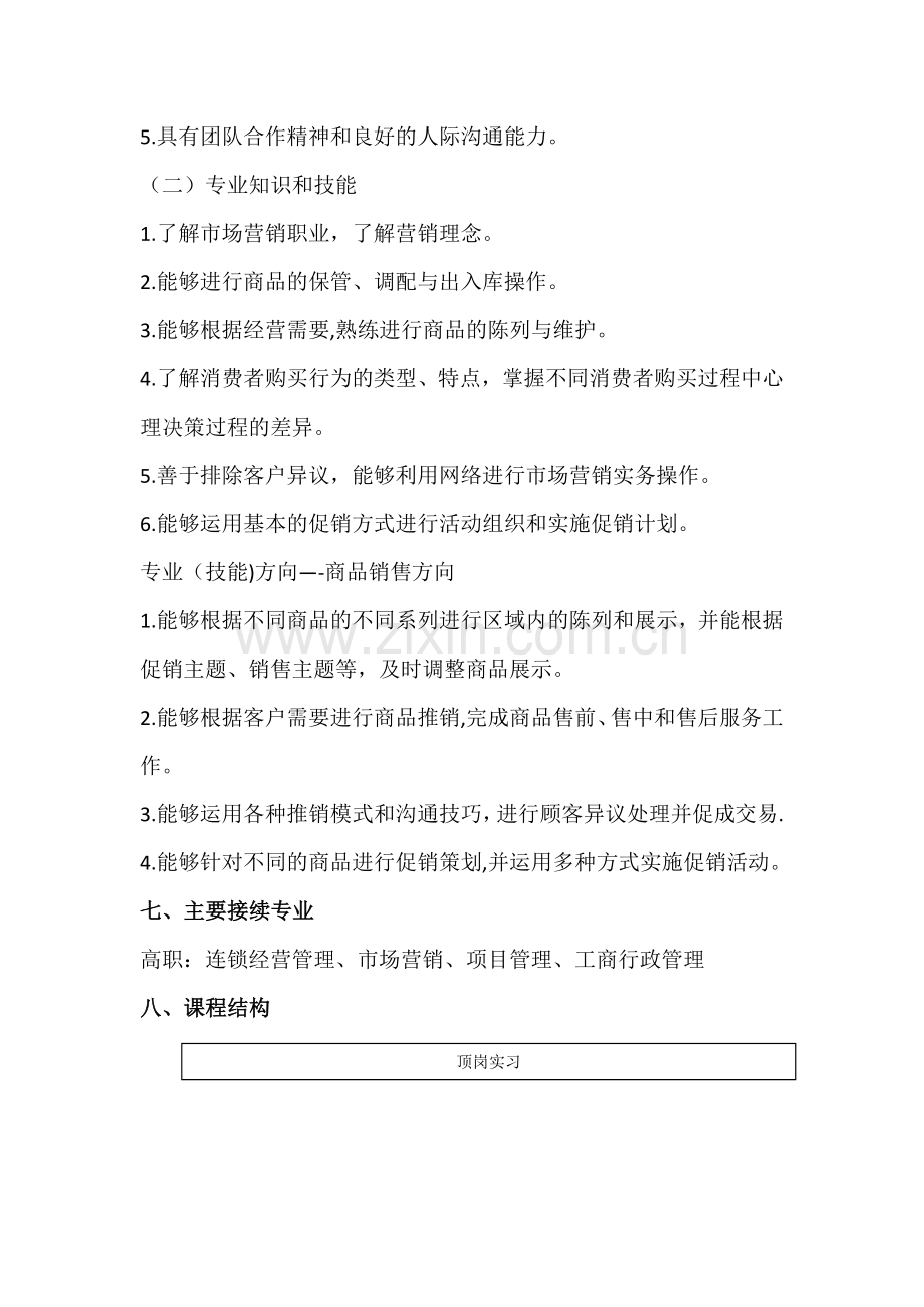 中等职业学校市场营销专业教学标准定稿.docx_第2页