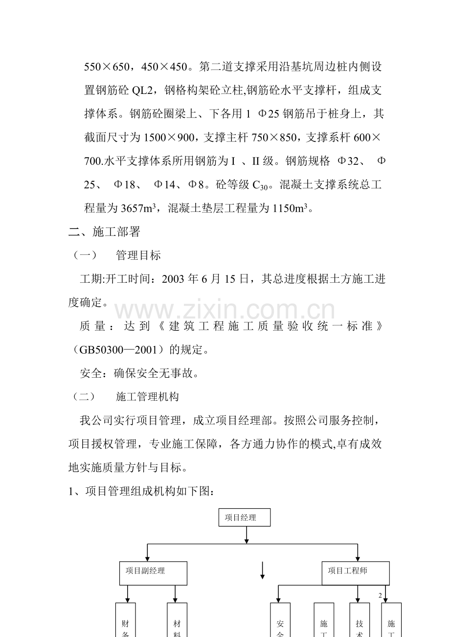 基坑支护混凝土支撑梁施工方案.doc_第2页