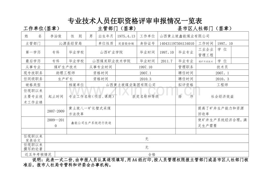 专业技术人员任职资格评审申报情况一览表.doc_第3页