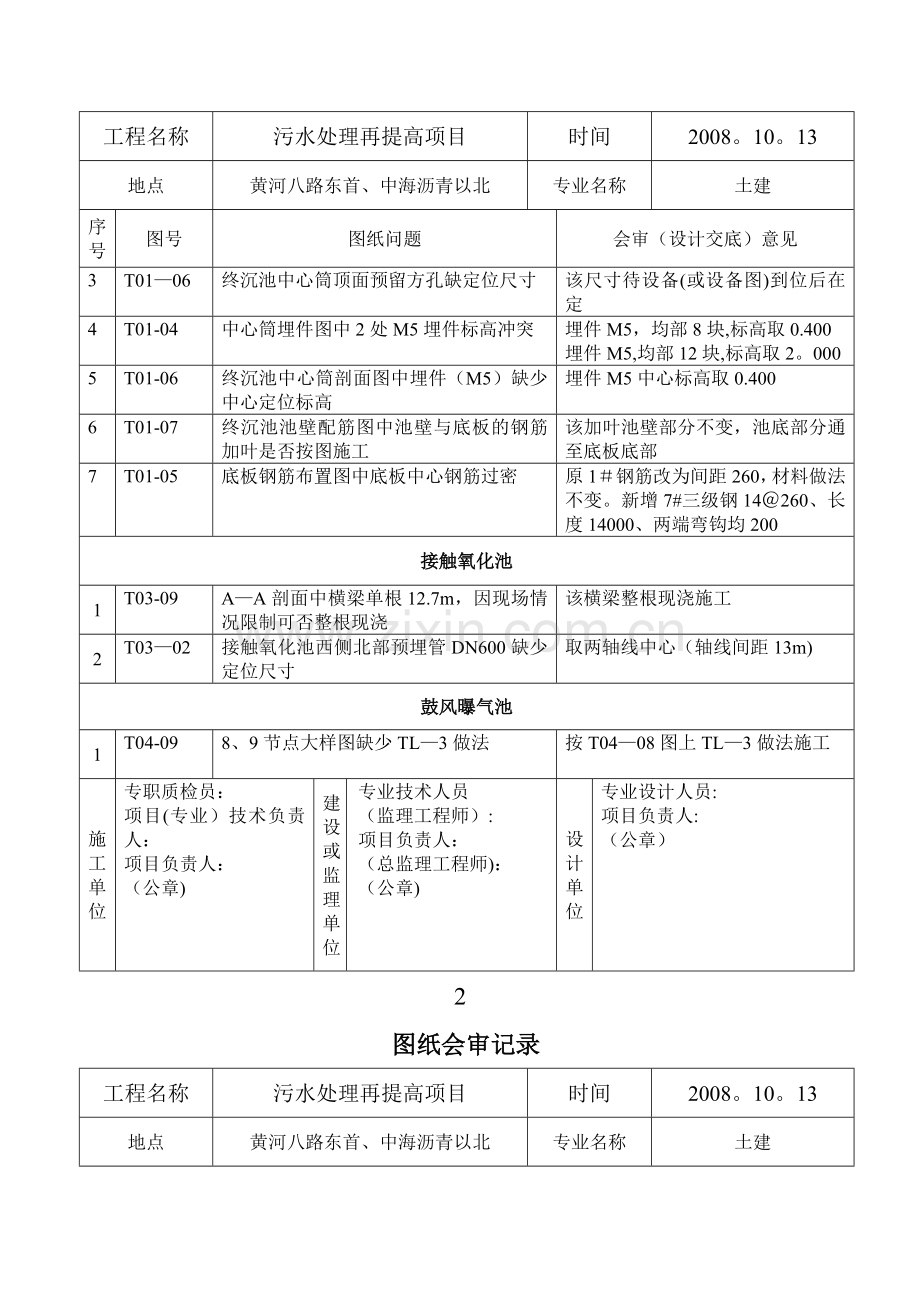 污水处理图纸会审记录.doc_第2页