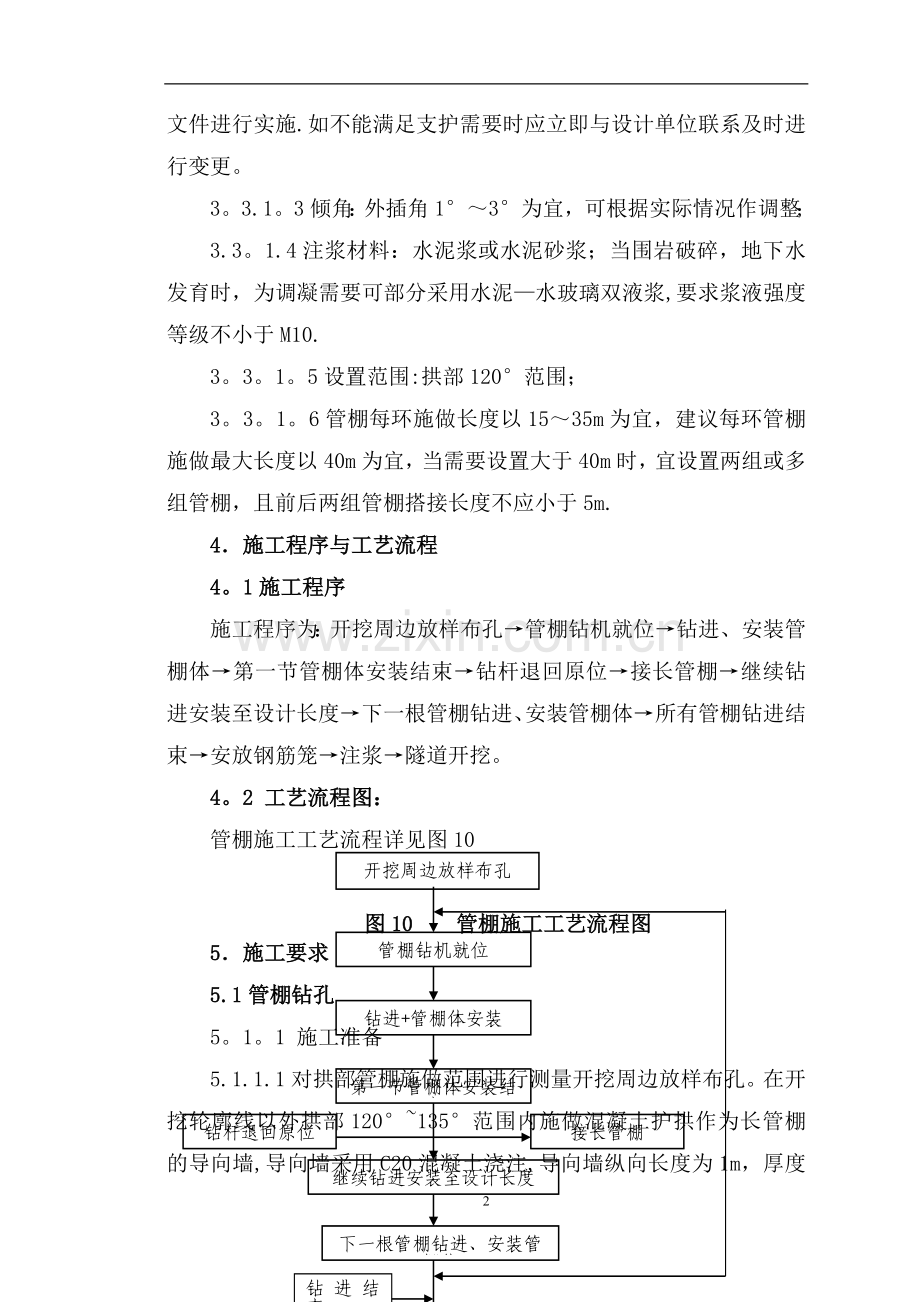 下山口隧道管棚施工作业指导书.doc_第3页