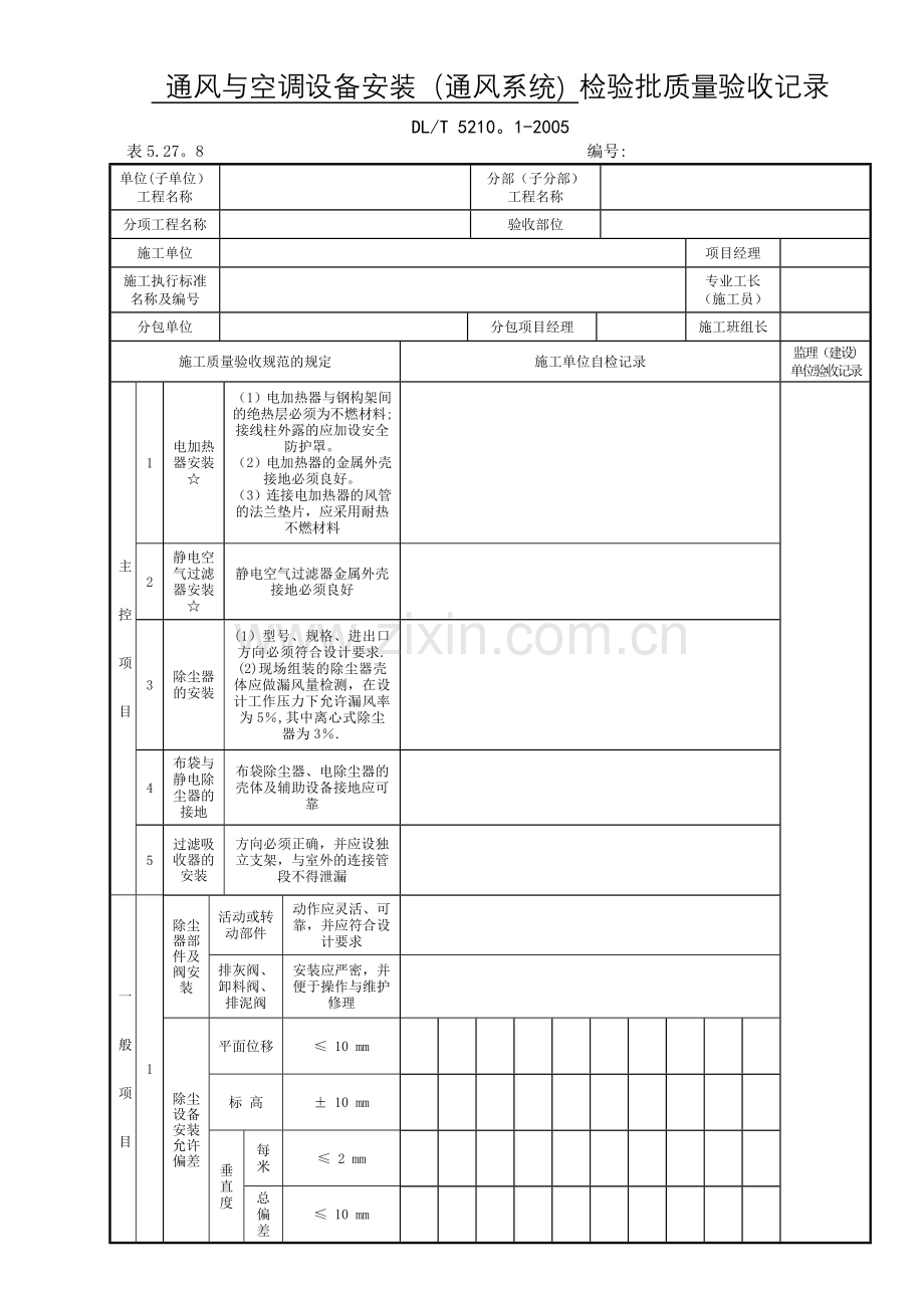 表5.27.8-通风与空调设备安装(通风系统).doc_第1页