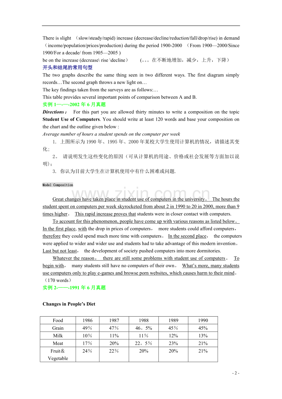 英语四级表格和图表题型作文写作策略.doc_第2页