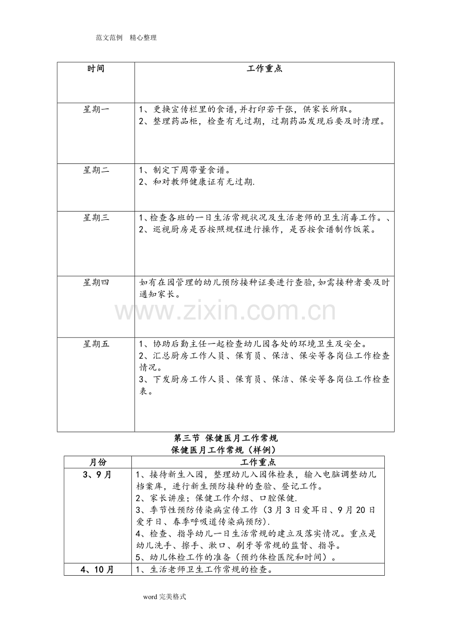 幼儿园保健医一日生活常规流程图.doc_第2页