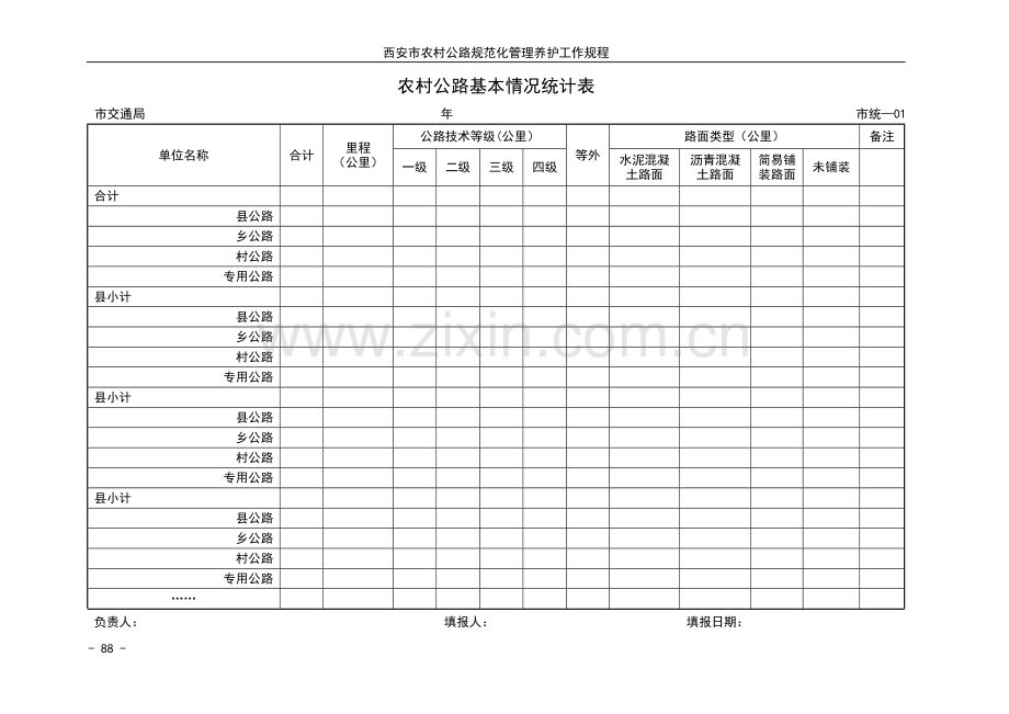 村公路日常养护巡查记录表.doc_第1页