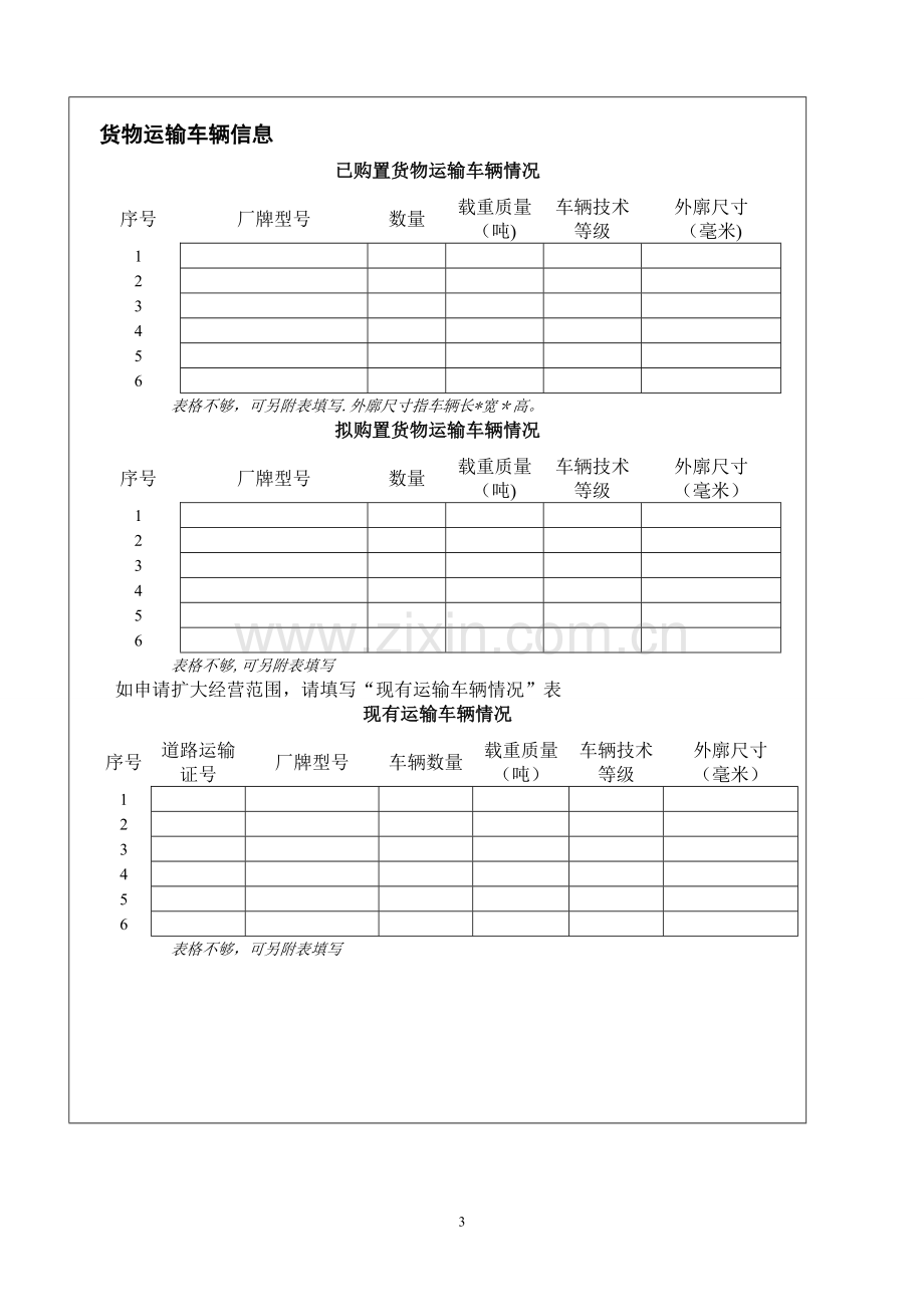 普通道路货物运输经营申请表(电子版).doc_第3页