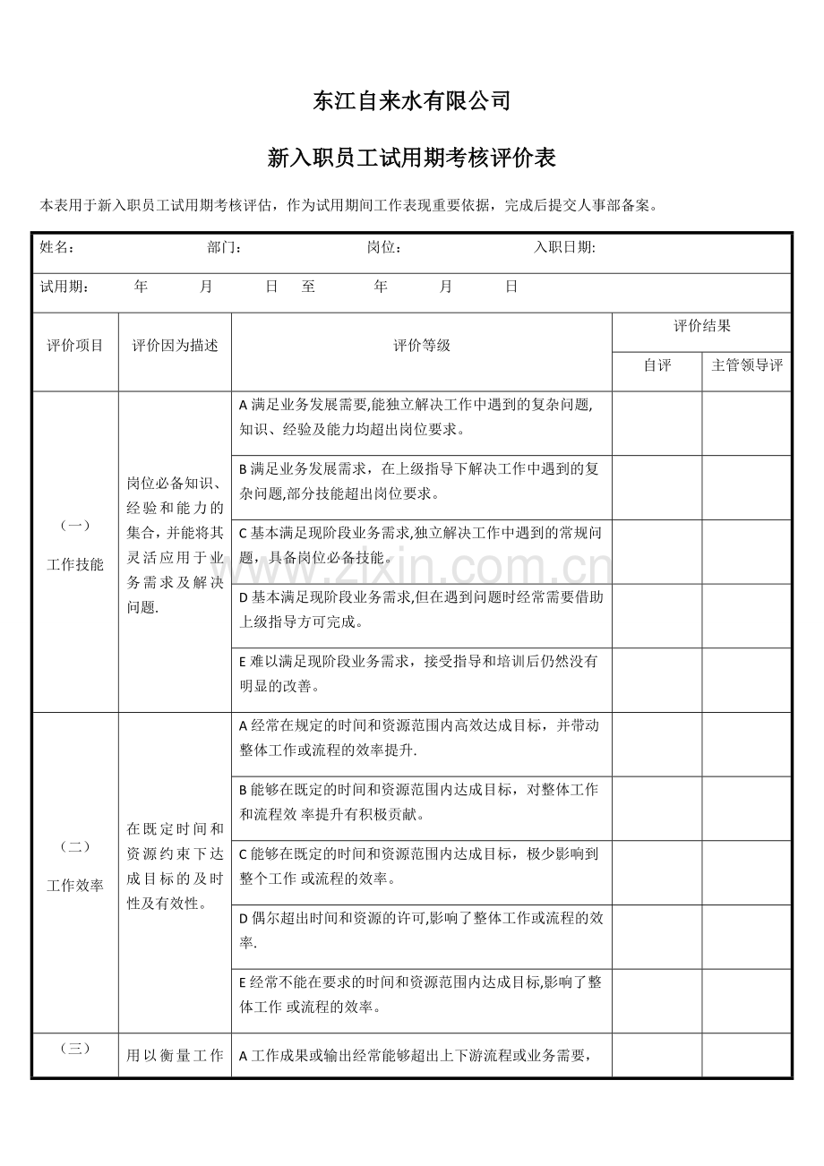 新入职员工试用期考核评价表.docx_第1页